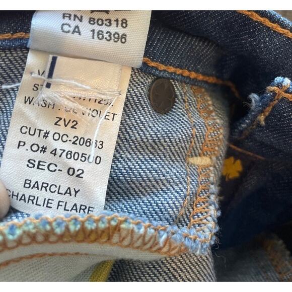 Lucky Brand Charlie Low-Rise Denim Flare Jeans Barclay Wash Women's Size 2/26 - Picture 7 of 7